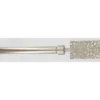KIT EXT 120 210 CM D19 EMBOUT RECTANGLE MARTELE ARGENT MAT