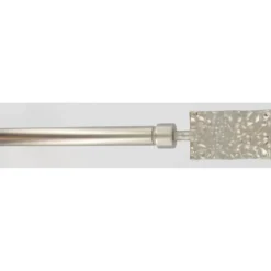 KIT EXT 120 210 CM D19 EMBOUT RECTANGLE MARTELE ARGENT MAT