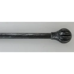 KIT EXT 120 210 CM D19 EMBOUT TOUCH OF ZEN NOIR ARGENT