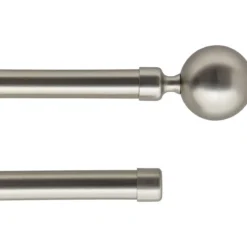 KIT EXT 120 210CM D.19MM DOUBLE BARRES EMBOUT PALOMA ARGENT