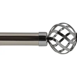 KIT EXT 120 210CM D.28MM EMBOUT FLORENCE GRAPHITE