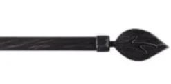 KIT EXTENSIBLE 100 A 190CM D.19CM EMBOUT FEUILLE NOIR ARGENT
