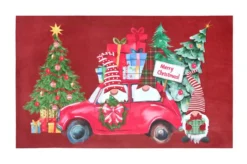 KLAUS TAPIS RUBBER 45X75CM ROUGE