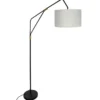 LAMPADAIRE ARC LUCE NOIR DORE H.171CM