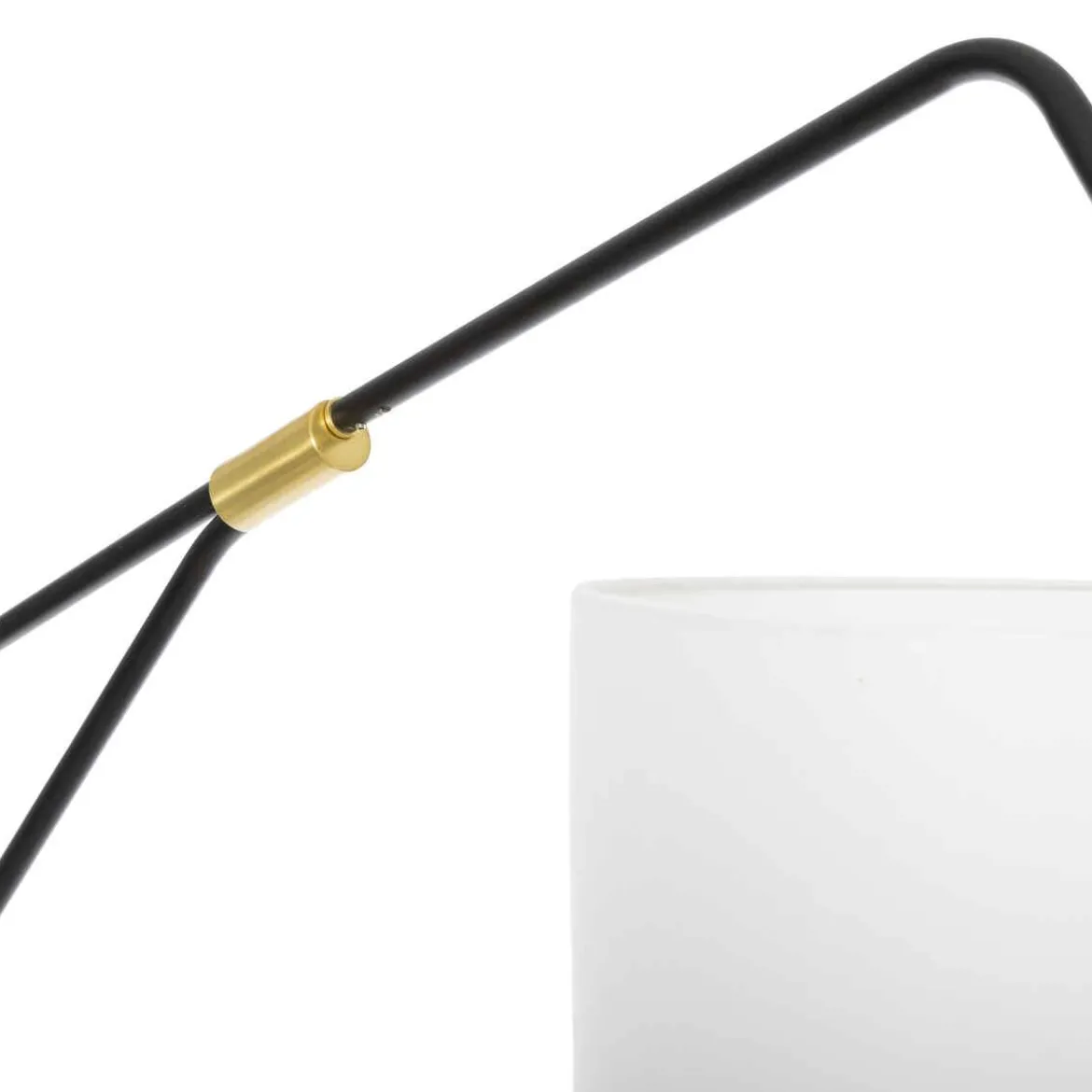 LAMPADAIRE ARC LUCE NOIR DORE H.171CM