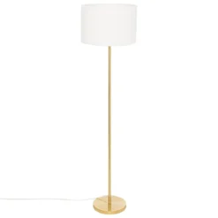 LAMPADAIRE DROIT BOUCLE OR H.150CM
