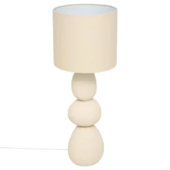 LAMPADAIRE 3 GALETS ALITHA BLANC H.100CM