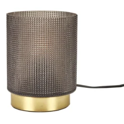 LAMPE A POSER VERRE EMBOSSE NOIR