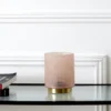 LAMPE A POSER VERRE EMBOSSE ROSE