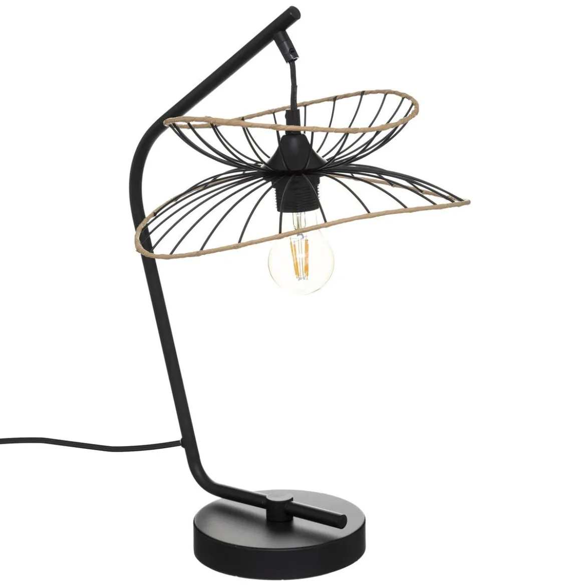 LAMPE ARC ALARA NOIR H.50CM