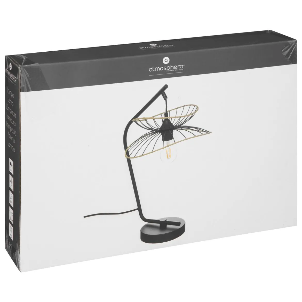 LAMPE ARC ALARA NOIR H.50CM