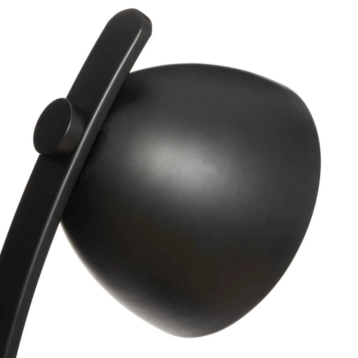 LAMPE ARC COURBE METAL NOIR H.52CM