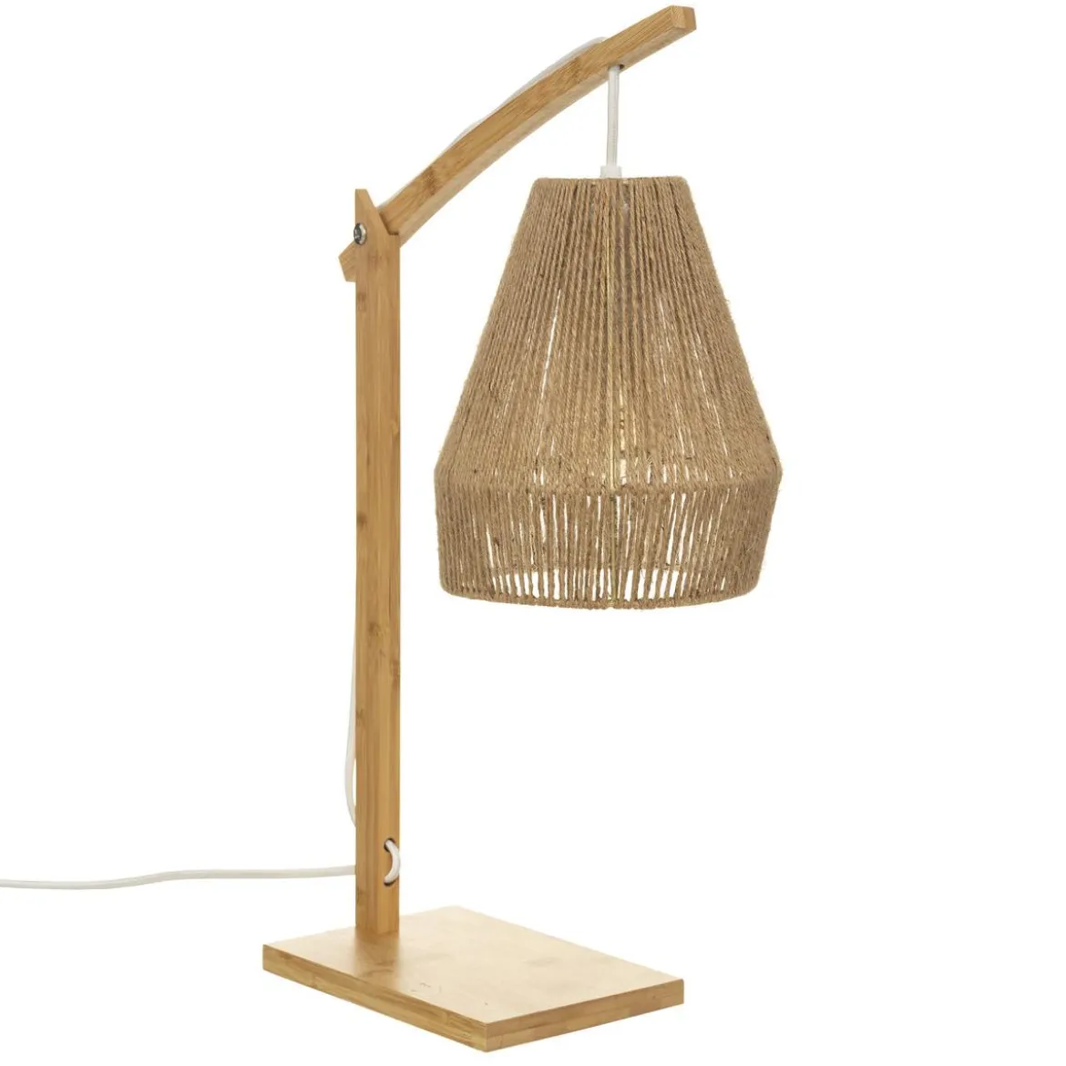 LAMPE ARC PALM NATUREL H.55CM