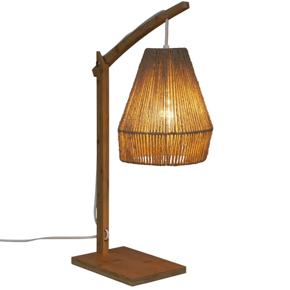 LAMPE ARC PALM NATUREL H.55CM