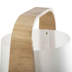LAMPE BAMBOU ET ABAT JOUR PLASTIQUE H.35CM