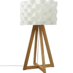 LAMPE BAMBOU PAPIER MOKI H.55CM