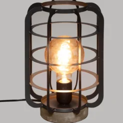 LAMPE BERRY GRIS FONCE H.28CM