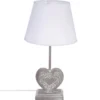 LAMPE BOIS COEUR H.49CM