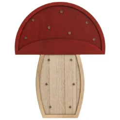 LAMPE BOIS FORME CHAMPIGNON H.23CM
