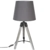 LAMPE BOIS TREPIED RUNO GRIS H.58CM