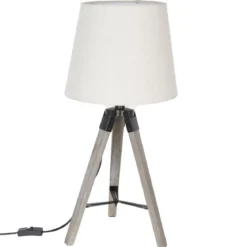 LAMPE BOIS TREPIED RUNO LIN H.58CM
