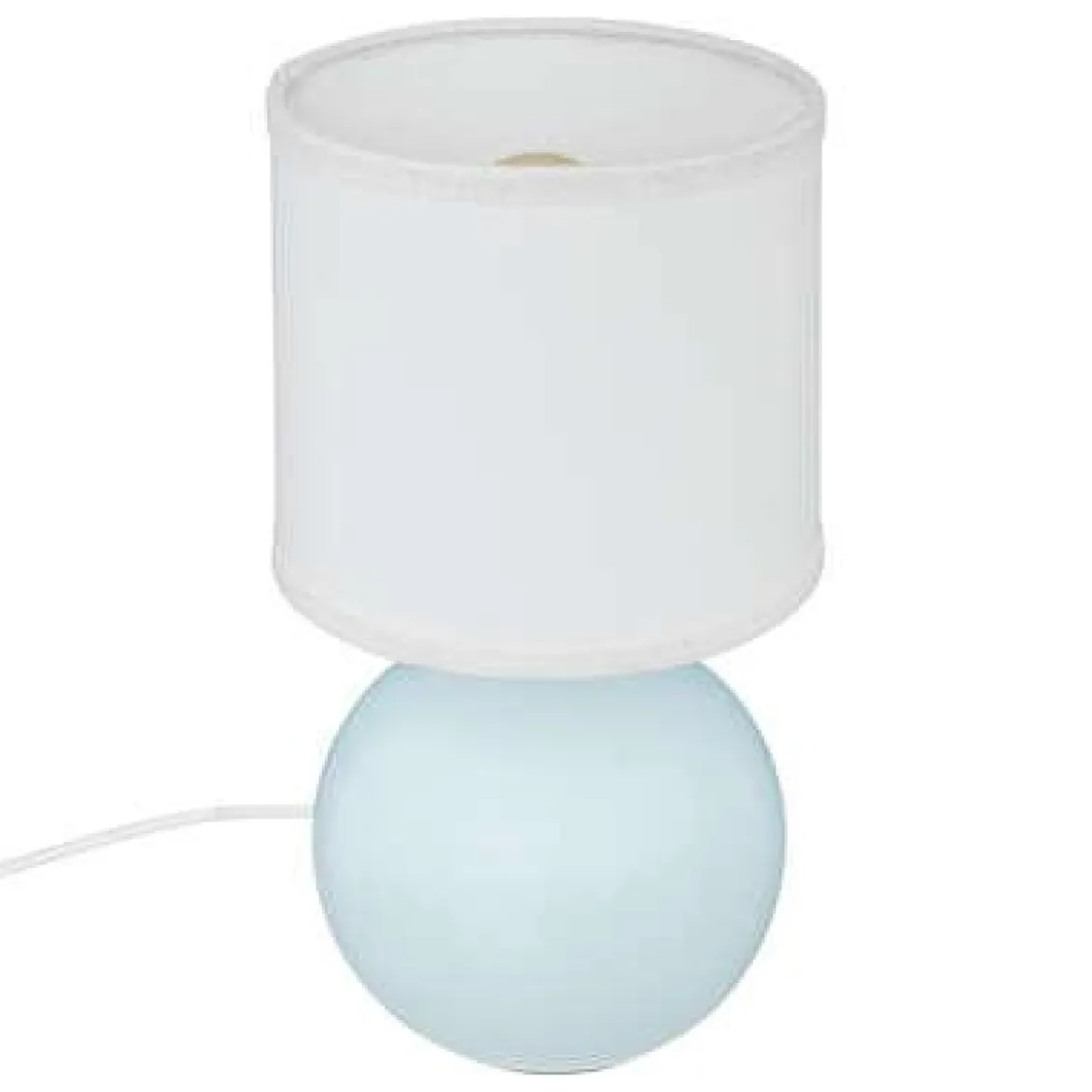 LAMPE BOULE HIVER BLEU H.25CM
