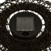 LAMPE BOULE SOLAIRE NATUREL NOIR PENY D.31CM