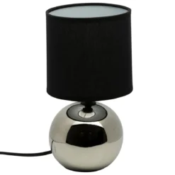 LAMPE BOULE TIMEO ARGENT H.25CM