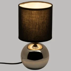 LAMPE BOULE TIMEO ARGENT H.25CM