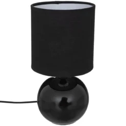 LAMPE BOULE TIMEO NOIR H.25CM