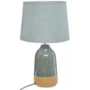 LAMPE CERAMIQUE BLEU H.43CM
