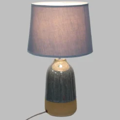 LAMPE CERAMIQUE BLEU H.43CM