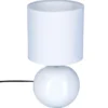 LAMPE CERAMIQUE BOULE BLANC H.25CM