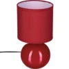 LAMPE CERAMIQUE BOULE ROUGE H.25CM