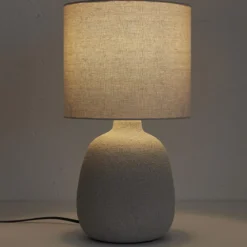 LAMPE CERAMIQUE EMBOSSEE H.40CM