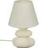 LAMPE CERAMIQUE GALET X3 STRIE H.30CM