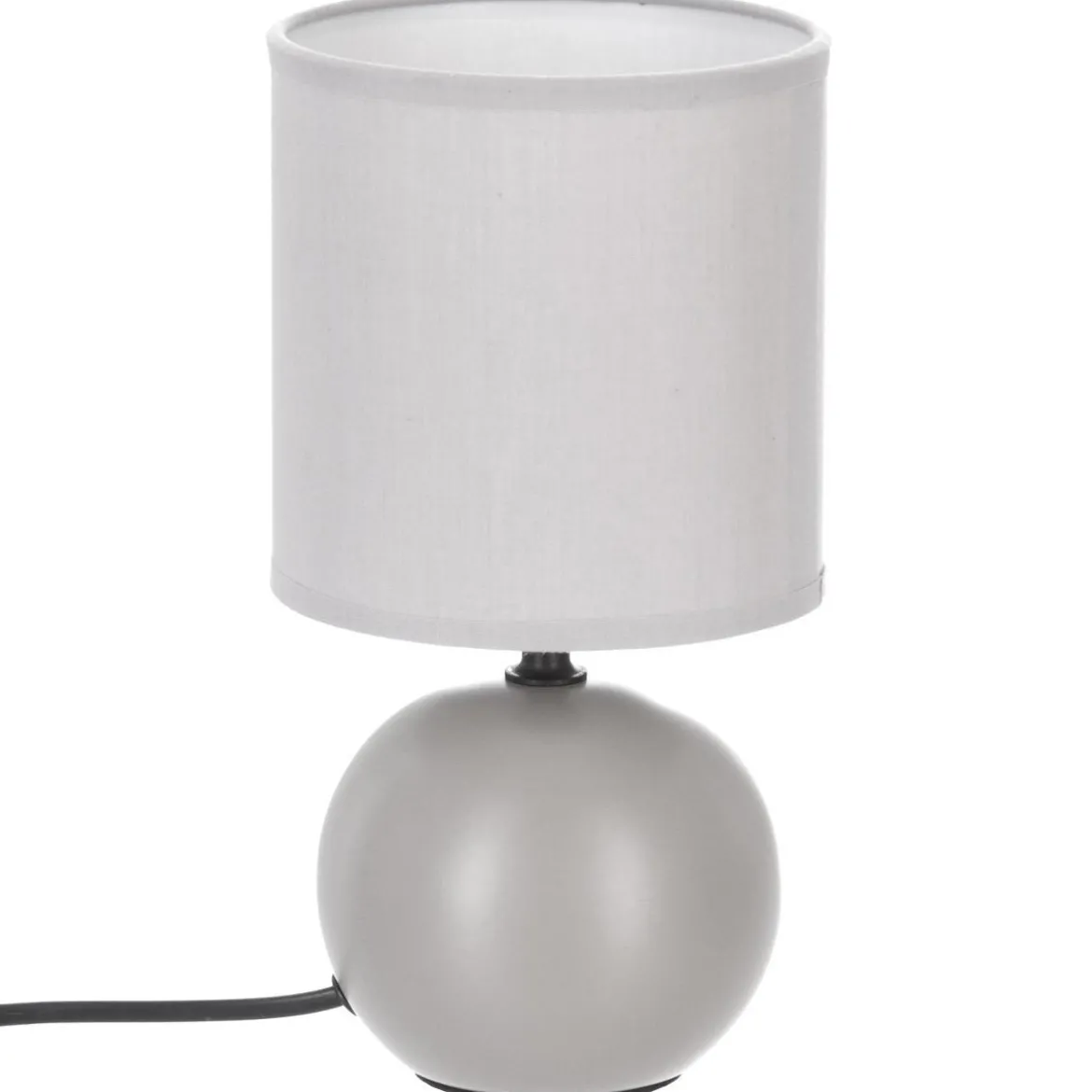 LAMPE CERAMIQUE MAT BOULE GRIS H.25CM
