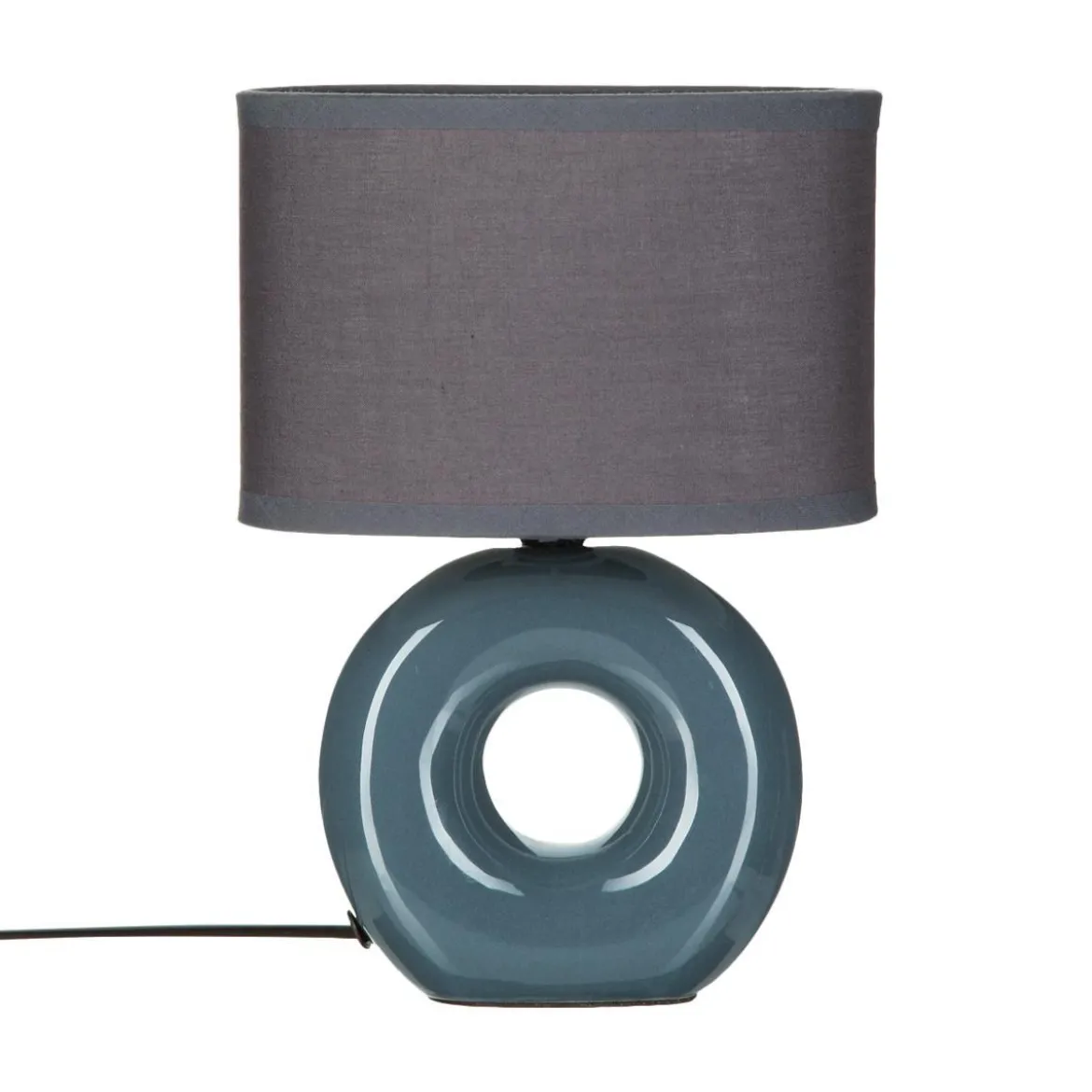 LAMPE CERAMIQUE PIED ROND H.26CM
