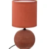 LAMPE CERAMIQUE STRIE BOULE TERRACOTTA H.25CM