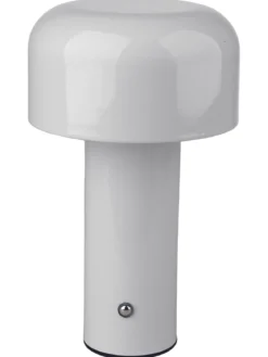 LAMPE CHAMPI BLANCHE BATTERIE USB 12.5X12.5X21CM