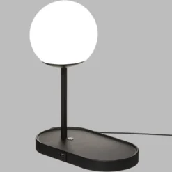 LAMPE CHARGEUR COLORS NOIR H.33CM