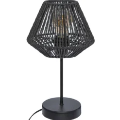 LAMPE CORDE NOIR JILY H.34CM