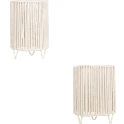 LAMPE COTON ODA BLANC H.17CM