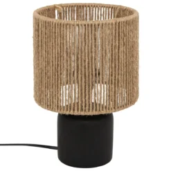 LAMPE CYLINDRE KOBY CERAMIQUE NOIR H.24CM