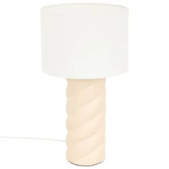 LAMPE CYLINDRE NOLY CERAMIQUE BEIGE H.44CM