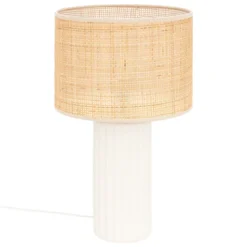 LAMPE CYLINDRE TYLIA CERAMIQUE NATUREL H.47CM