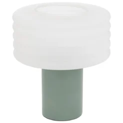 LAMPE CYLINDRE VERRE ASTI VERT TILLEUL H.36CM