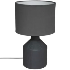 LAMPE CYLINDRE WOND GRIS ARDOISE H.36CM