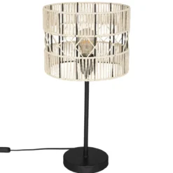 LAMPE DROITE COSY NOIRR NATUREL H.47CM