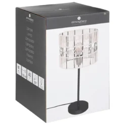 LAMPE DROITE COSY NOIRR NATUREL H.47CM